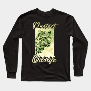 protect wildlife = leopard Long Sleeve T-Shirt